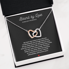 "Interlocking Hearts Necklace – A Sparkling Symbol of Endless Love"