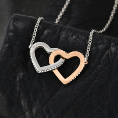 "Interlocking Hearts Necklace – A Sparkling Symbol of Endless Love"