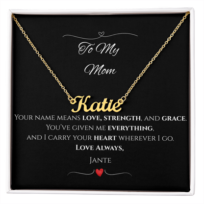 Personalized Name Necklace – Custom Gift for Mom, Daughter, Wife, Grandma, or Best Friend