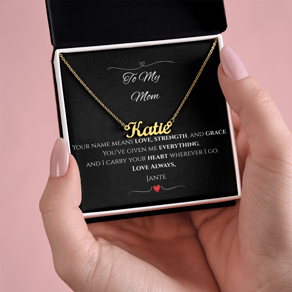 Personalized Name Necklace – Custom Gift for Mom, Daughter, Wife, Grandma, or Best Friend