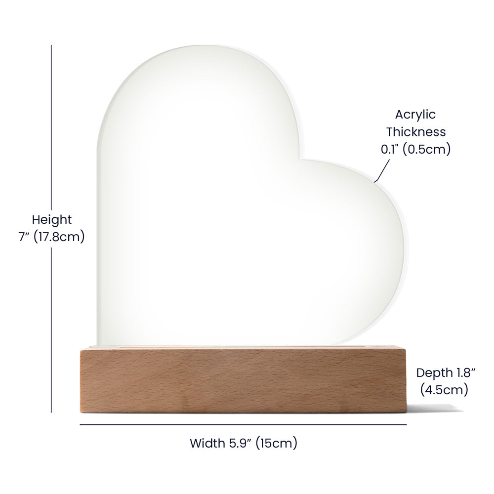 Best Friend Heart LED Night Light – Meaningful Friendship Gift with Inspirational Message