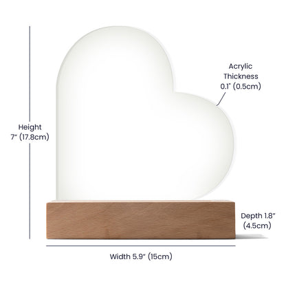 Best Friend Heart LED Night Light – Meaningful Friendship Gift with Inspirational Message