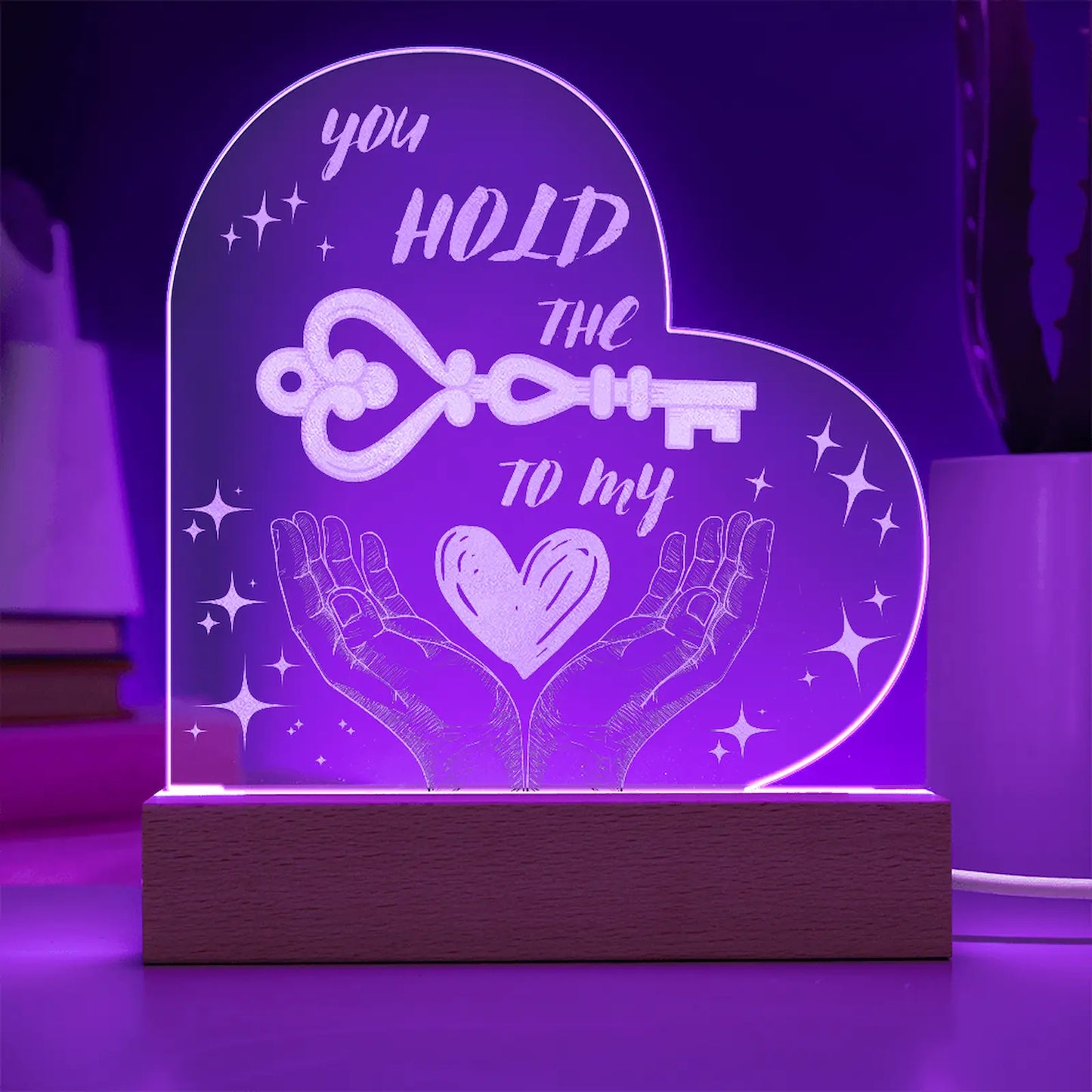 “You Hold the Key to My Heart™ LED Acrylic Lamp