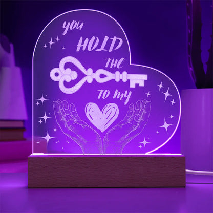 “You Hold the Key to My Heart™ LED Acrylic Lamp