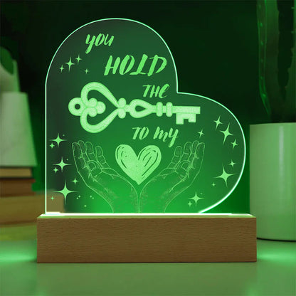 “You Hold the Key to My Heart™ LED Acrylic Lamp