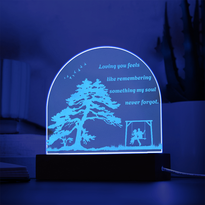 Romantic Soulmate LED Night Light – “Loving You Feels Like Remembering Something My Soul Never Forgot”