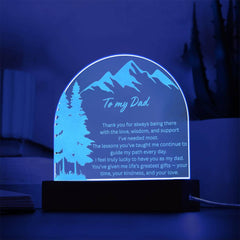 “To My Dad” LED Acrylic Night Light – Sentimental Father's Gift with Heartfelt Message