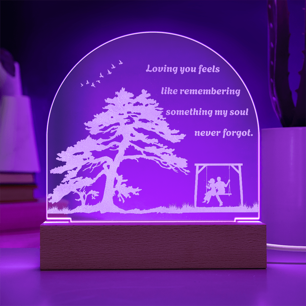 Romantic Soulmate LED Night Light – “Loving You Feels Like Remembering Something My Soul Never Forgot”
