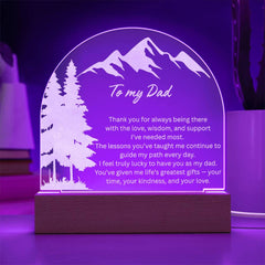 “To My Dad” LED Acrylic Night Light – Sentimental Father's Gift with Heartfelt Message