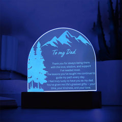 “To My Dad” LED Acrylic Night Light – Sentimental Father's Gift with Heartfelt Message
