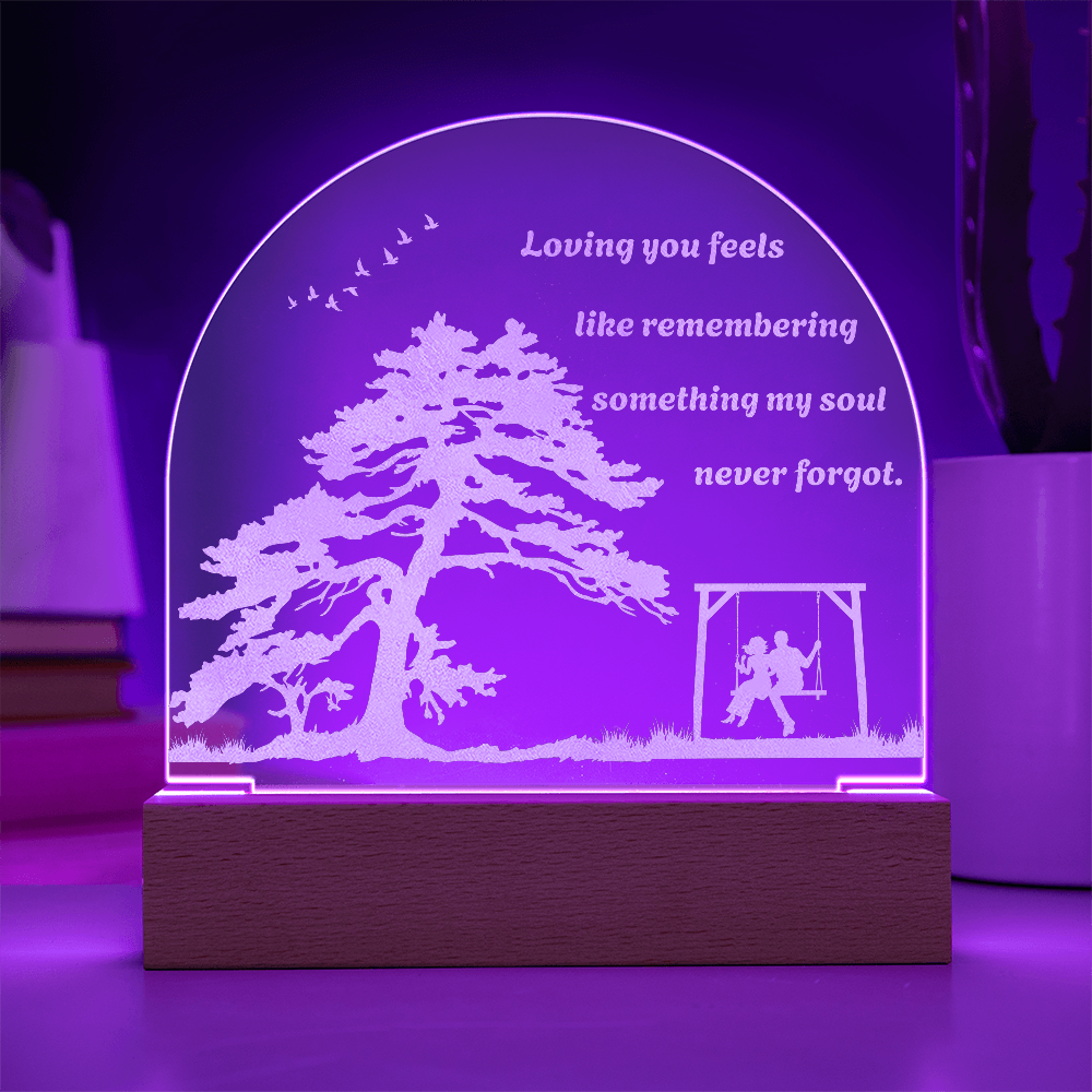 Romantic Soulmate LED Night Light – “Loving You Feels Like Remembering Something My Soul Never Forgot”