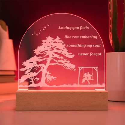 Romantic Soulmate LED Night Light – “Loving You Feels Like Remembering Something My Soul Never Forgot”