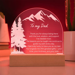 “To My Dad” LED Acrylic Night Light – Sentimental Father's Gift with Heartfelt Message