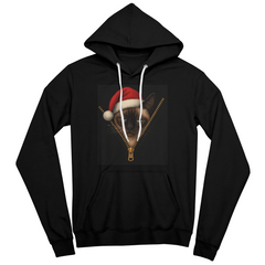 Sarcastic Siamese Cat Christmas Hoodie – Funny Holiday Zip Design Sweatshirt with Santa Hat