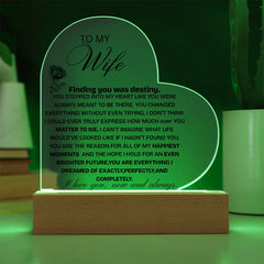 LED Heart Acrylic Plaque with Faux Flowers – Anniversary & Birthday Gift for Wife