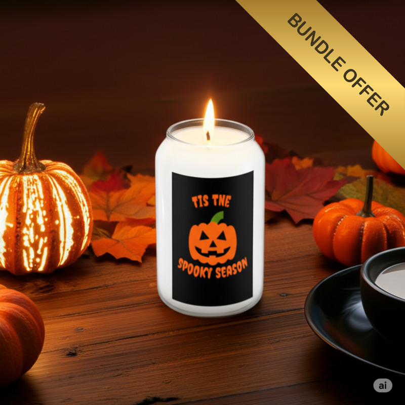 Spooky-Season Halloween Soy Candle – Fall Scented Decor