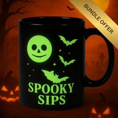 Bats & Brews Spooky Sips Mug – 11 oz Halloween Drinkware