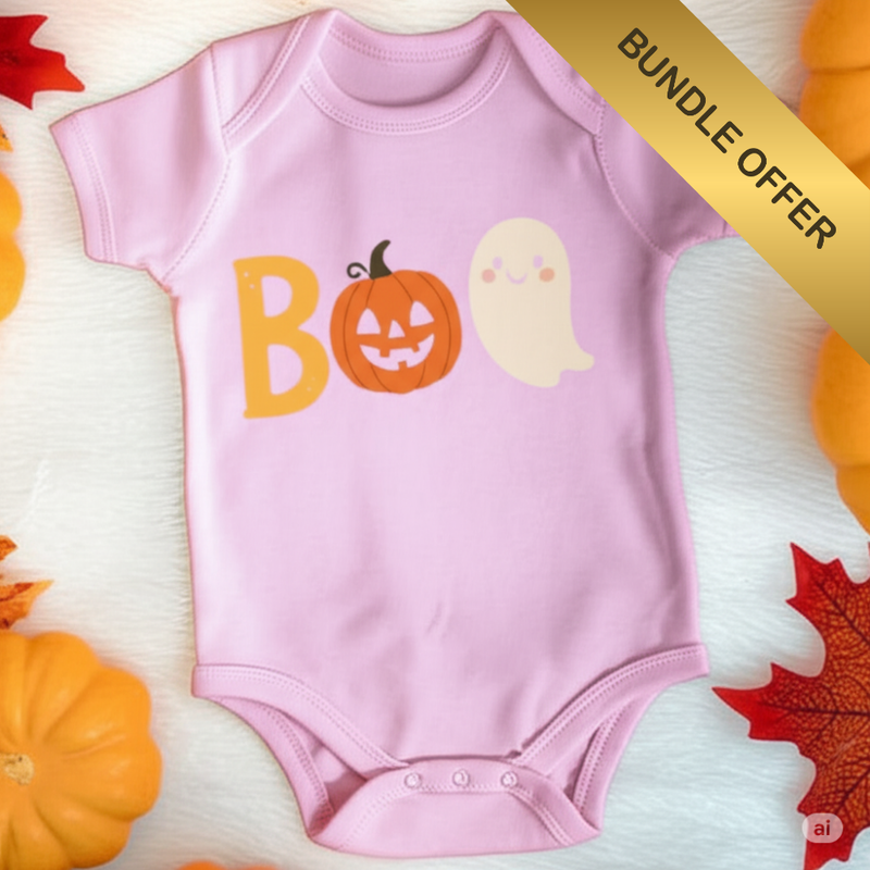 BOO Baby Bodysuit – Cute Halloween Ghost & Pumpkin for Infants & Toddlers