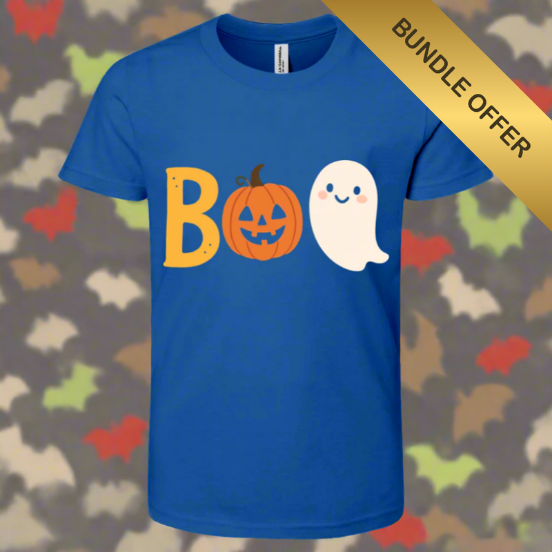 Spooky Vibes Kids Tee – Bella+Canvas 3001Y Halloween Shirt