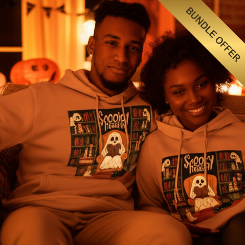 Cozy Spooky Ghost Fleece Hoodie – Cute Halloween Fall Gift