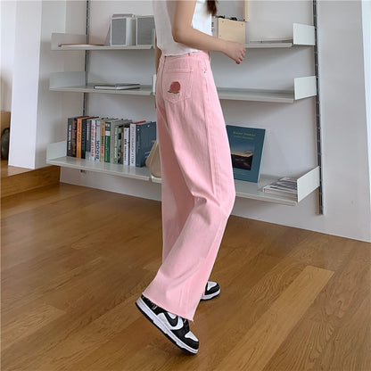 Chic High Waist Wide Leg Jeans