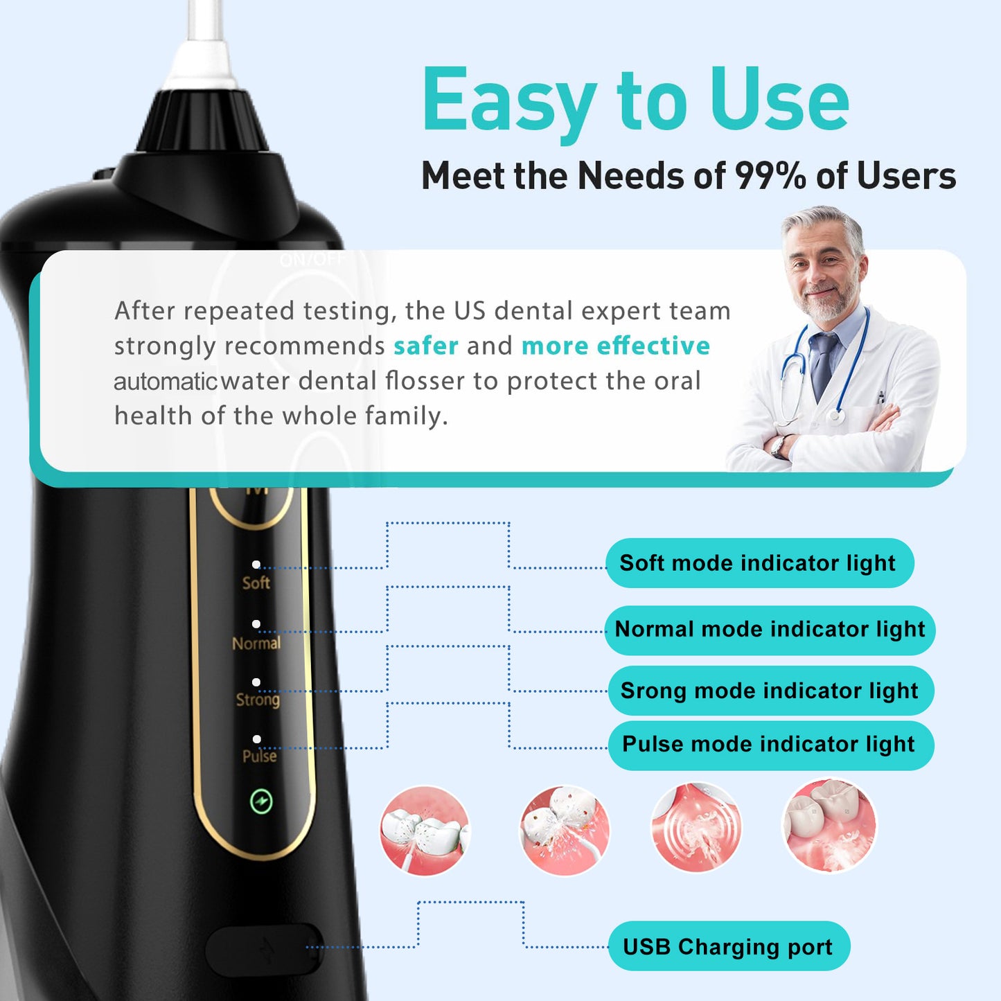 Cordless Oral Irrigator – Portable Water Flosser for Deep Teeth Cleaning