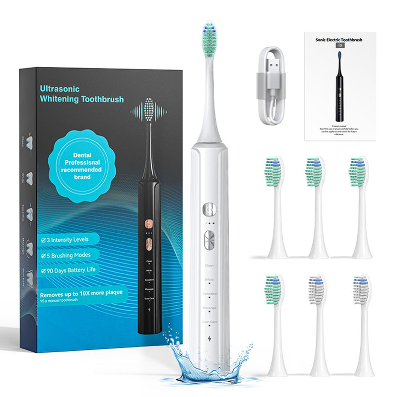 Portable Electric Toothbrush – Compact Design with Long-Lasting Battery, Perfect for Travel & Business Trips