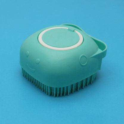 Silicone Dog Bath Massage Gloves Brush Pet Cat Bathroom Cleaning Tool Comb Brush For Dog Can Pour Shampoo Dog Grooming Supplies