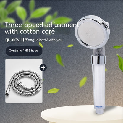 Eco-Friendly 3-Speed Anion Shower Head with Water-Saving Filtration
