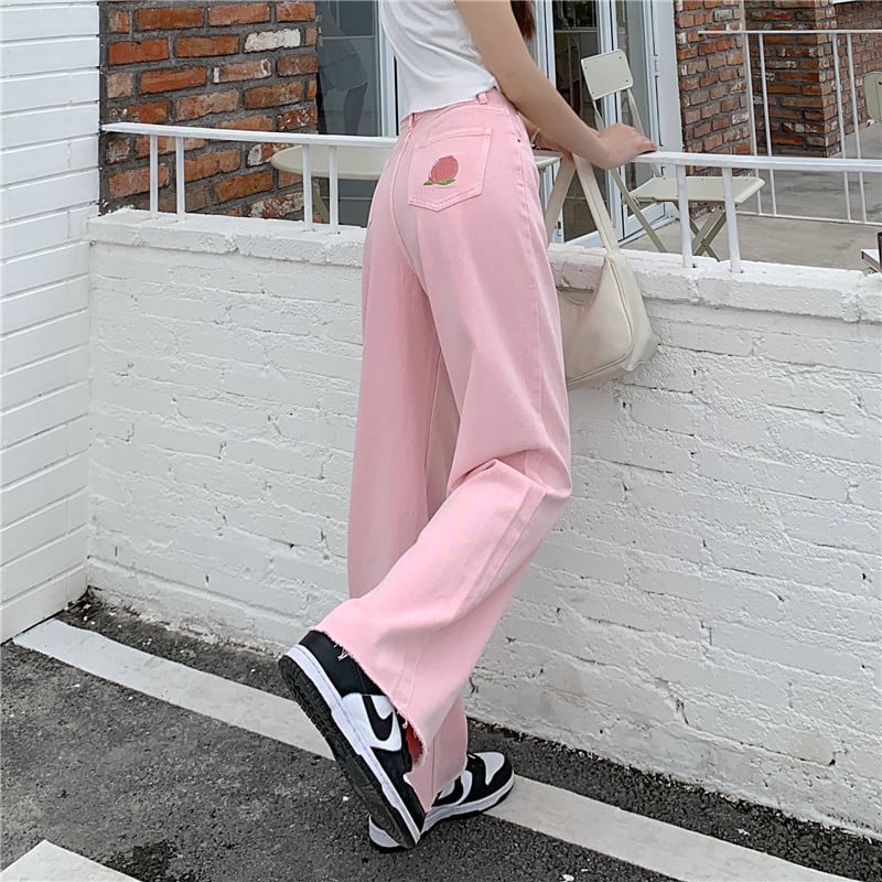 Chic High Waist Wide Leg Jeans