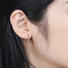 Nature's Whisper Rose Quartz Drop Earrings