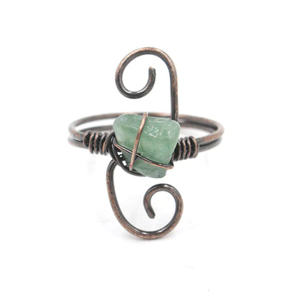 Copper Stone Crystal S-Ring