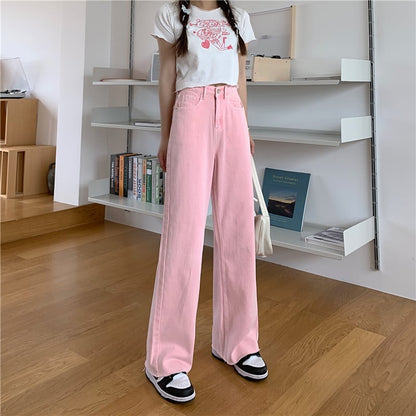 Chic High Waist Wide Leg Jeans