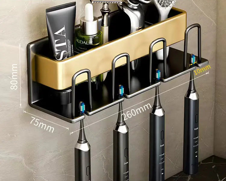 Bathroom Wall Organizer for Toothbrush & Cup