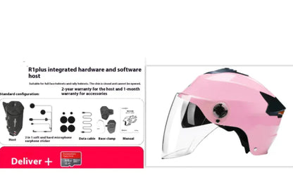 Motorcycle Helmet Bluetooth Headset with Camera – Hands-Free Calls & Ride Recording