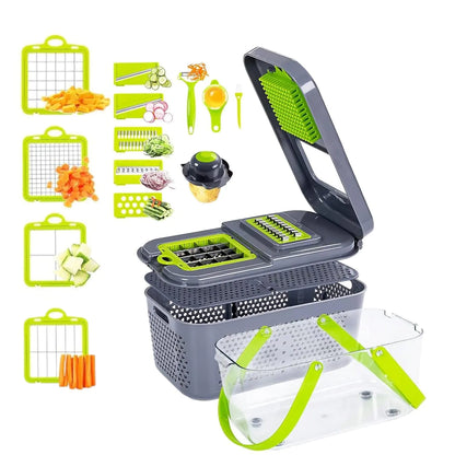 Miibox 22-in-1 Ultimate Veggie Chopper and Dicer with Container