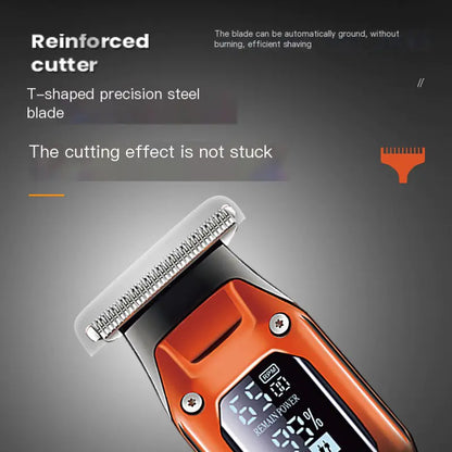 KM-658 LCD Electric Hair Clipper – Professional Cordless Hair Trimmer for Men