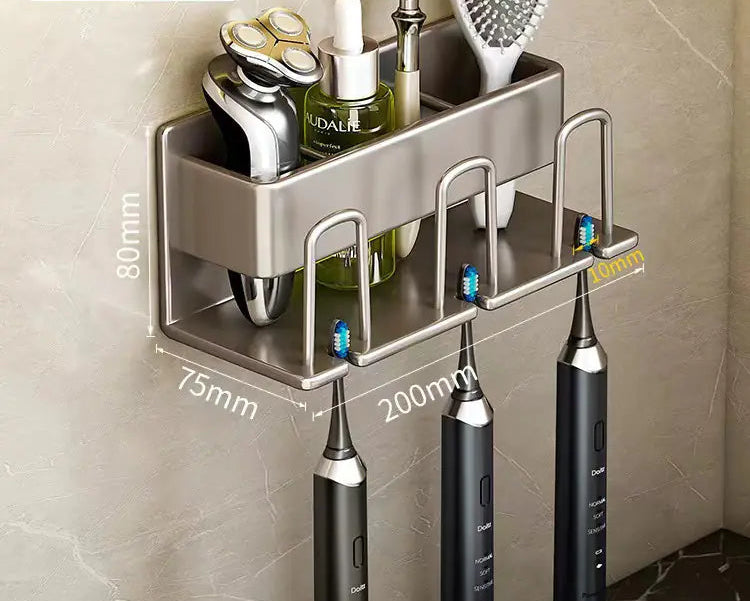 Bathroom Wall Organizer for Toothbrush & Cup