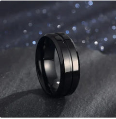 18K Gold-Plated Men's Groove Ring