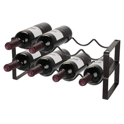 Countertop Metal Wine Rack Stackable 8 Bottle