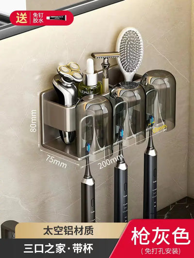 Bathroom Wall Organizer for Toothbrush & Cup