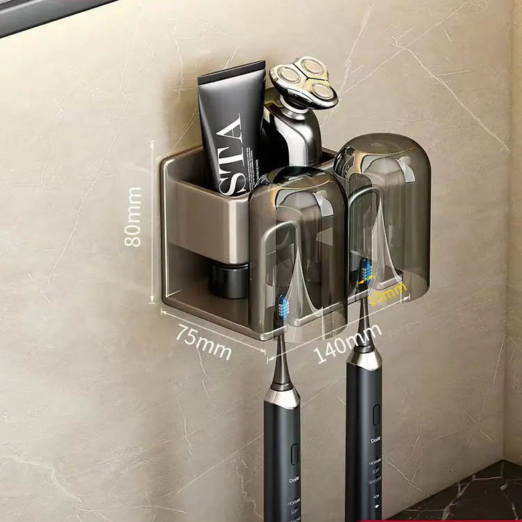 Bathroom Wall Organizer for Toothbrush & Cup