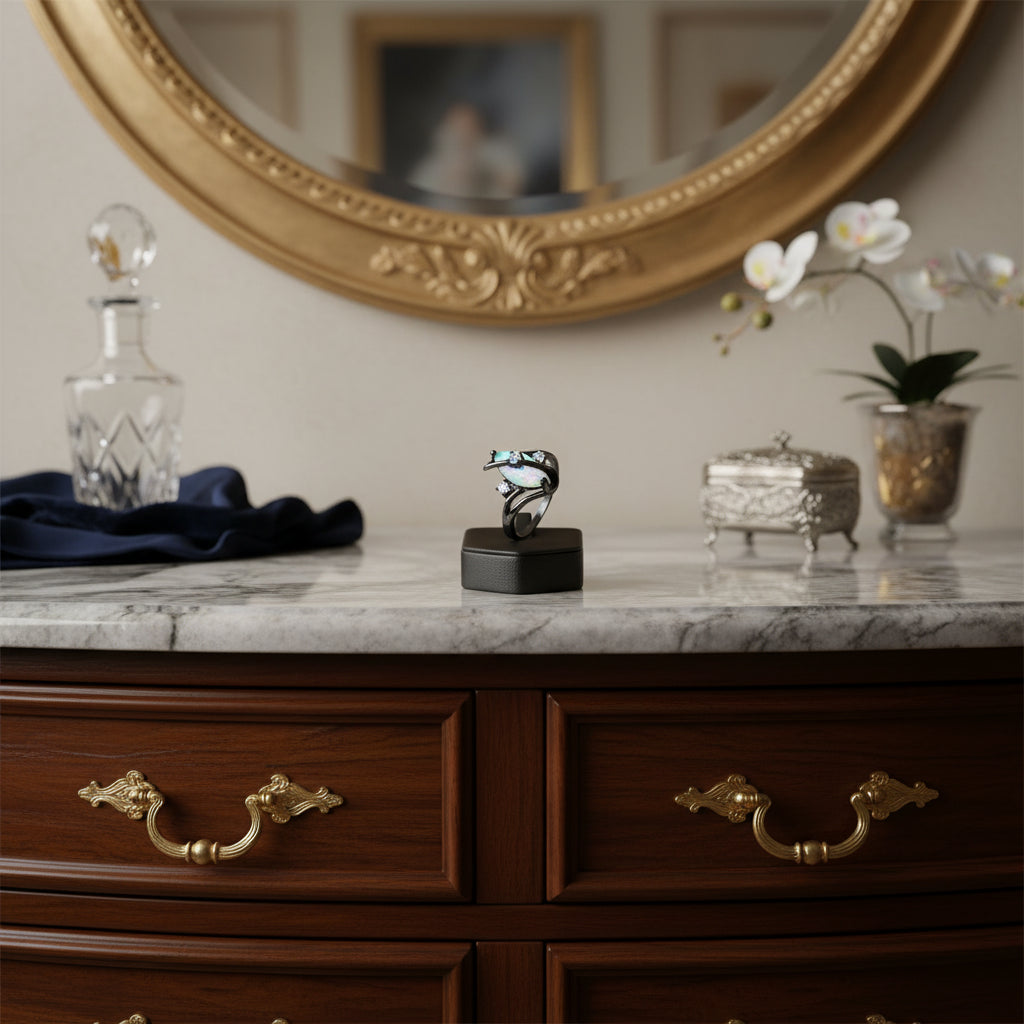 Opal Elegance Marquise Ring