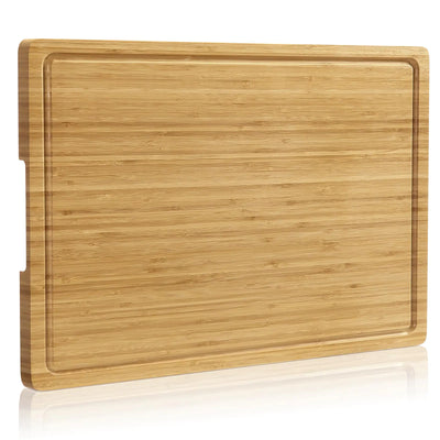 20 Inch Premium Bamboo Chopping Board with Juice Groove