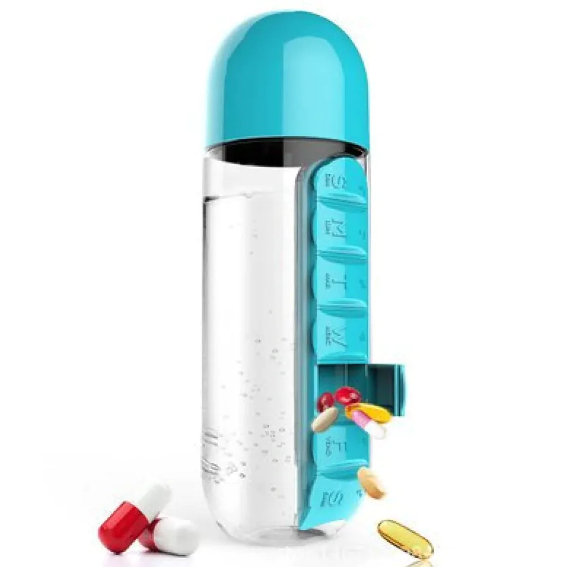 Dual Pill Bottle & Hydration Cup - 600ml