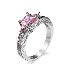 Geometric Opal Diamond Ring