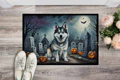 Malamute Halloween Welcome Mat