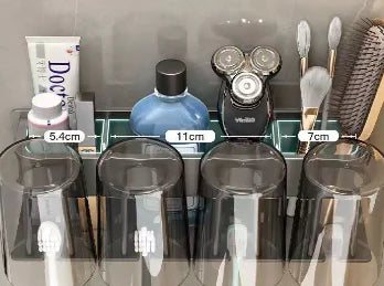 Bathroom Wall Organizer for Toothbrush & Cup