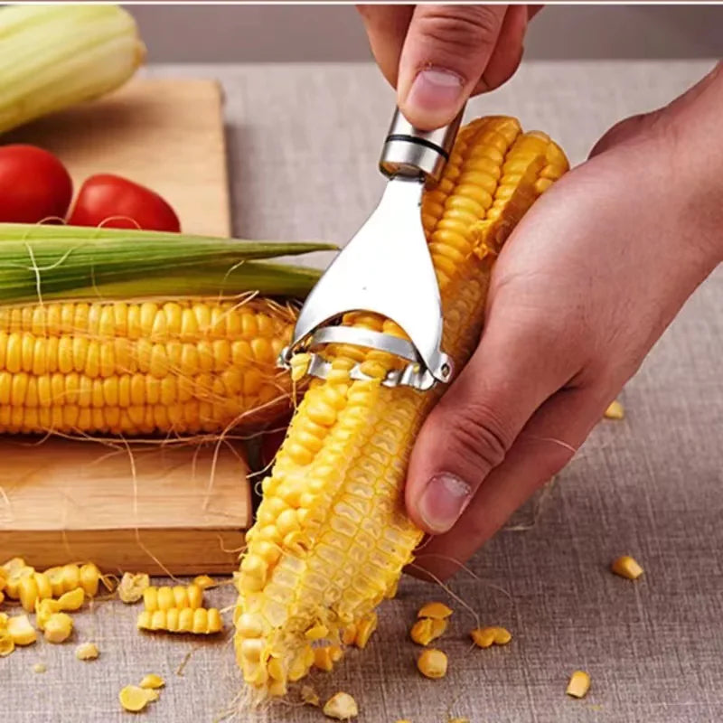 Dual Corn Kernel Stripper Tool Stainless Steel