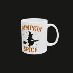 Pumpkin Spice Ceramic Mug, Perfect for Fall, Halloween Gift, Cozy Coffee Cup, Seasonal Decor, Witch Themed Mug